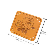 Patchs en cuir véritable lavables pour jeans, avec logo personnalisé en relief, prix d'usine