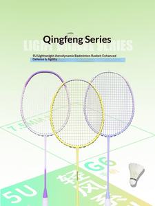 Raqueta de Bádminton Profesional con Marco de Fibra de Carbono <span class=keywords><strong>Tensio</strong></span> para un Control de Tiro Preciso - Product Image 4