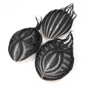 Tupé de <span class=keywords><strong>Trenzas</strong></span> Africanas <span class=keywords><strong>para</strong></span> Hombre, Sistema de Reemplazo Capilar con <span class=keywords><strong>Cabello</strong></span> Humano, Tupé con <span class=keywords><strong>Trenzas</strong></span> <span class=keywords><strong>en</strong></span> Caja de Encaje Francés, Prótesis Capilar Masculina - Product Image 2