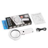 5X/11X Reading Hand-held Magnifying Glass Folding Magnifying Glass With Lamp for Maintenance Jewelry Appraisal