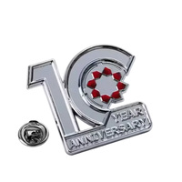 Badges d'anniversaire personnalisés, épingles à revers en métal émaillé doux, revêtement époxy, logos d'entreprise 2D 3D, emblèmes, récompenses commémoratives, fabrication OEM