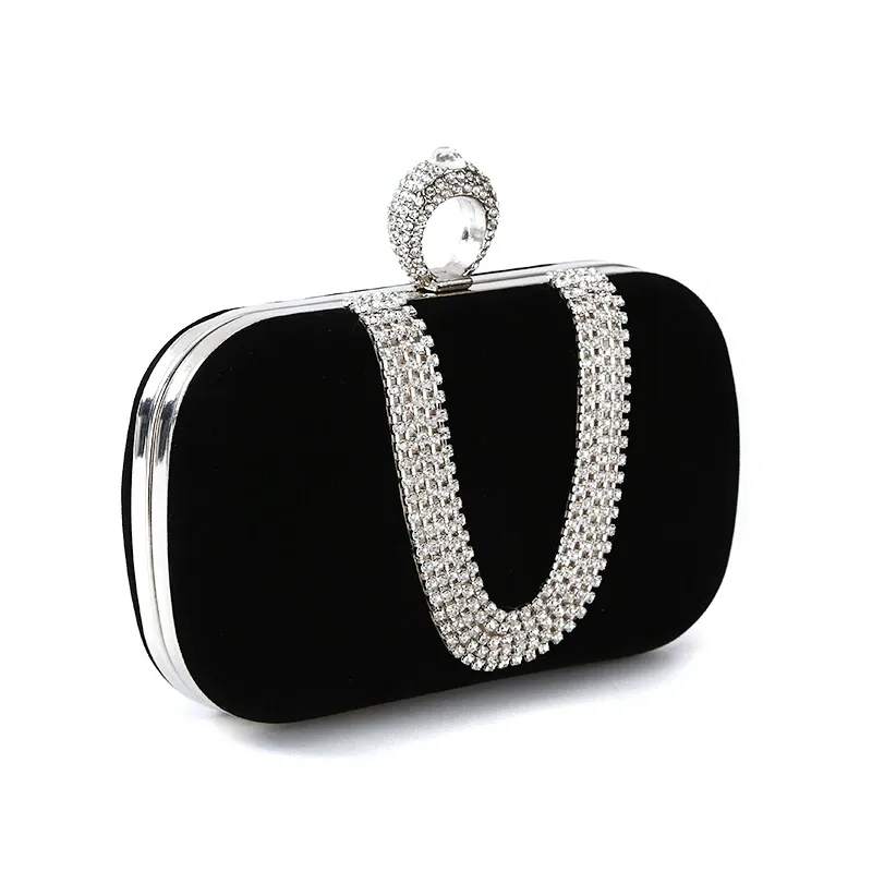 Luxury Women Evening Bags Diamond Clutch Bag Party Diamonds Lady Black Red Chain Shoulder Bag Handbags for Purse