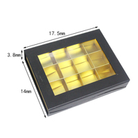Boîte rigide en carton écologique de luxe avec insert doré, boîte cadeau personnalisée pour chocolats avec compartiments, dotée d'un fermeture magnétique UV mate