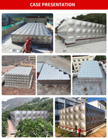Réservoir d'eau rectangulaire en acier inoxydable 304 316, taille personnalisable, durée de vie de 30 ans, capacité de 10 000 gallons, Guangdong Chine, vente chaude