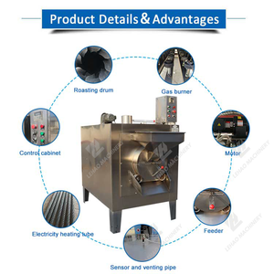Commercial Gas Groundnut Nuts Roasting Machine <strong>Multi</strong> Functional Peanut Almond Soybean Rotary <strong>Roaster</strong> - Product Image 3