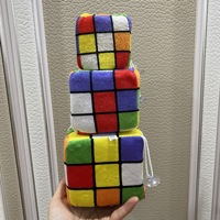 Jouets en peluche pour chien en forme de cube de Rubik personnalisé, jouet à mâcher interactif pour chien pour les mâchoires agressives