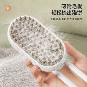 Brosse de toilettage électrique à vapeur transfrontalière pour chats, avec fonction de massage et pulvérisation à un bouton, anti-poils. - Product Image 3