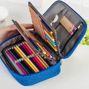 Yahou Customized Portable Large Capacity Removable Drawing Oxford Pencil Box 72 Slot Painting Pencil Case For Boys Girls