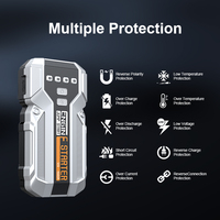 Démarreur de batterie Purehood X2 21800mAh Argent & Noir avec pinces intelligentes pour voiture, moto, camion 1000A/2000A de crête Type-C