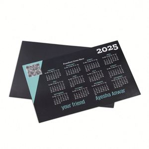 Eco-Friendly Manufacture Custom Size Foto Print 2026 Paper Calendar Magnet Flyer Printed Magnetic for <b>Fridge</b> - Product Image 4
