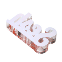 Bloc acrylique de logo d'impression UV clair affichage personnalisé bloc de l'alphabet lettre de l'entreprise bloc de bureau en acrylique personnalisé