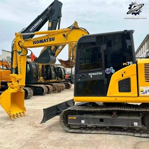 Excavatrice sur chenilles Komatsu 70 d'occasion, marque japonaise d'origine, 7 tonnes, mini-excavatrice compacte. - Product Image 6