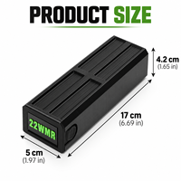 Boîte de rangement pour munitions .22 WMR, capacité de 100 cartouches, organisateur de munitions en plastique coulissant, étui compact et portable pour le stand de tir