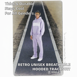 Custom Unisex Breathable Hooded Waterproof Acid Wash 100% Cotton <b>Retro</b> 2 in 1 Sets <b>Tracksuit</b> Heavyweight Regular Fit - Product Image 2