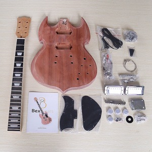 Nouvel ensemble de <span class=keywords><strong>guitare</strong></span> électrique de style SG pour débutants, composants pré-assemblés pour guitares électriques SG semi-finies - Product Image 1