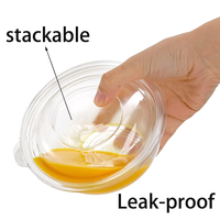 Bol en plastique à emporter, bol en plastique transparent sans BPA, bol à salade avec couvercle, 16 oz, 24 oz, 32 oz, 48 oz, 64 oz, bols à salade