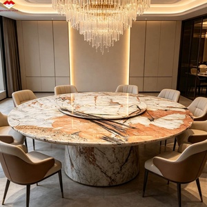 Cuarzo Rosa Pandora <span class=keywords><strong>Patagonia</strong></span> de Lujo Moderno, Resina Pulida Impermeable para Mesa de Comedor de <span class=keywords><strong>Restaurante</strong></span>, Hotel, Villa, Apartamento - Product Image 6