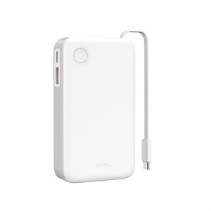 Wiwu 10000mAh Trạm điện cầm tay pd20w + 22.5W sạc nhanh USB-A 5V Type-C USB 60cm có thể thu vào cáp Micro USB bán buôn - Product Image 2