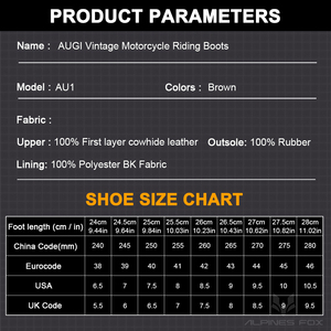 <span class=keywords><strong>Botas</strong></span> de cuero para motocicleta para hombre, zapatos <span class=keywords><strong>Vintage</strong></span> para moto de carreras, <span class=keywords><strong>motocross</strong></span>, todoterreno, <span class=keywords><strong>botas</strong></span> anticaída para montar en moto - Product Image 6