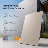 Panneaux composites en aluminium modernes résistants aux intempéries de 4 mm, revêtement PVDF, écologiques, ignifuges classe A, revêtement mural extérieur
