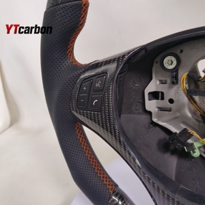 YTcarbon para <span class=keywords><strong>volante</strong></span> de fibra de carbono Real de estilo de carreras personalizado de la serie 1 E87 <span class=keywords><strong>120i</strong></span> 1M de la serie 1 de los modelos 1 - Product Image 5