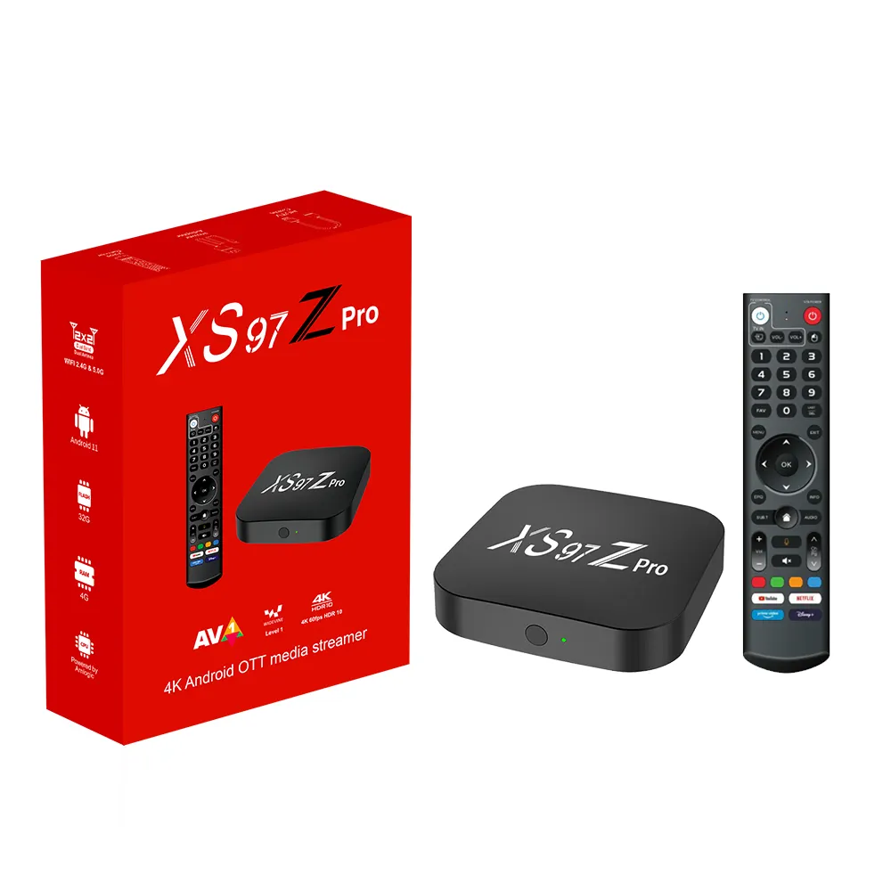 Cheapest 4+32GB Set Top Box Tv Digital Iptv Streaming Box Android 11 4k Smart Tv Box From China