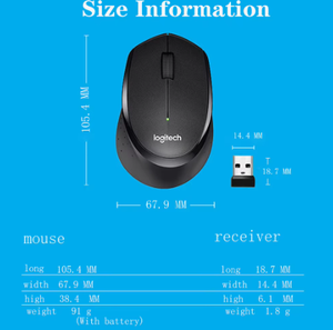 Ratón Inalámbrico <span class=keywords><strong>Logitech</strong></span> <span class=keywords><strong>M185</strong></span> Compacto para Oficina, 2.4GHz, Bluetooth, 1000 DPI, Óptico, con Mini Receptor USB - Product Image 2