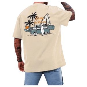 Men's Knitted Graphic Tees Short Sleeve Crew Neck Letter Print Breathable & Anti-Wrinkle Summer T-Shirt - Product Image 1