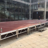 Structure de scène pour concert, DJ, événement, en aluminium, personnalisable, plateforme de performance, support assemblé, prix d'usine, vente en gros