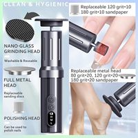 Lime électrique pour les pieds 2 en 1, éliminateur de peaux mortes, lime électrique rechargeable pour les pieds, outil de pédicure avec 6 réglages de vitesse