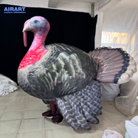 Costume gonflable de dinde d'image réelle, costume d'oiseau de canard de poulet sur mesure pour l'activité de défilé de scène de fête