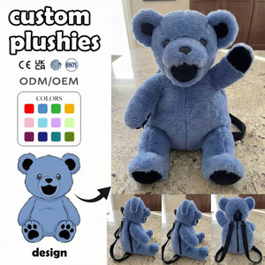 Fabricante de Peluches Personalizados, MOQ Bajo, Lindos Peluches con Patas de Puntos, Regalos de San Valentín, Peluche Realista Azul Claro Personalizado - Product Image 5