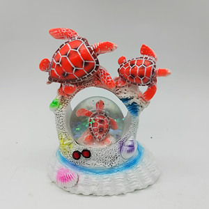 Custom beach Egypt Marine Life Snow Globe Turtle Statue Figurine palma estate regalo da collezione Punta Cana Souvenir Decoration - Product Image 2