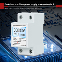 HUZI DDS6682 2P Din Rail Energy Meter Perlindungan Segel Timbal Layar LCD Casing Tahan Api Dukungan Kustomisasi