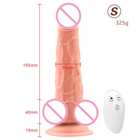USB wiederauf ladbarer Schub vibrierender realistischer Dildo mit starker Saug basis Penis Sexspielzeug