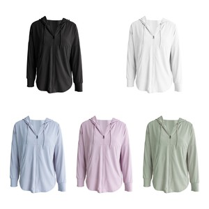 Chemises de protection solaire UPF 50+ pour femmes YISHENHON, sweat-shirt à capuche, séchage rapide, manches longues, avec poches, pour la randonnée et les activités de plein air - Product Image 2