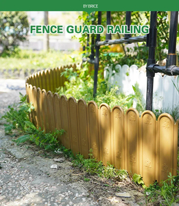 Decorative Heat Treated White <b>Plastic</b> Garden Fence Panels Durable Garden Border <b>Edging</b> Waterproof Rot Proof Easy Interlocking - Product Image 1