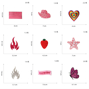 Patchs de <span class=keywords><strong>panthère</strong></span> <span class=keywords><strong>rose</strong></span> étoile de flamme de botte de style <span class=keywords><strong>rose</strong></span> brodés à repasser pour <span class=keywords><strong>la</strong></span> décoration de sacs à vêtements - Product Image 3