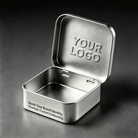 Boîte en fer blanc carrée de qualité alimentaire en gros, personnalisable avec logo imprimé pour chocolat, thé, bonbons, cadeaux, emballage de rangement, étui OEM