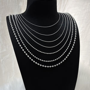 <span class=keywords><strong>Cadena</strong></span> <span class=keywords><strong>de</strong></span> Bolas VAF <span class=keywords><strong>de</strong></span> 1.2/1.5/2/2.4/3/4/5 mm, Collar <span class=keywords><strong>de</strong></span> Acero Inoxidable <span class=keywords><strong>de</strong></span> Alta Calidad, Longitudes 40/45/50/60/65/<span class=keywords><strong>70</strong></span>/75/80 <span class=keywords><strong>cm</strong></span> - Product Image 6