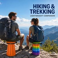 Tabouret télescopique à boucle unique, petit tabouret pliant, siège rétractable pour le camping, la pêche, les voyages et l'usage domestique