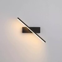 Applique Murale Murale de Chevet Standard UE Orientable à 330 Degrés, Angle Réglable, Éclairage LED Intérieur, Bande Simple en Aluminium