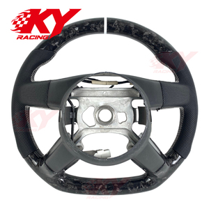 Volant en cuir et fibre de carbone forgé sur mesure pour Chrysler 300 300C SRT SRT8 2005-2008, compatible avec Dodge Challenger RT Charger SXT - Product Image 4