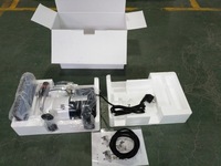 AS18K--2 1/6HP Professionnel Mini Compresseur Aérographe Tout-en-Un Kit Aérographe Chocolat