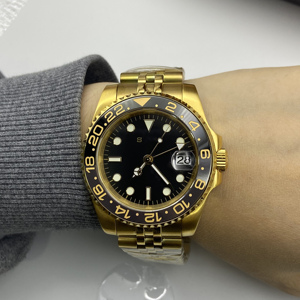 Montre automatique pour homme avec aiguilles lumineuses vertes, mouvement NH34, cristal saphir, acier inoxydable, étanche - Product Image 4