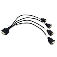Cable adaptador divisor DB25 macho a DB9 macho de 4 puertos personalizado, convertidor 4 en 1 para Escáner de código de barras, impresora PLC, Audio médico para coche