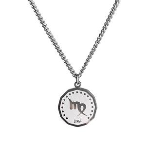 Collar con Colgante de Acero Inoxidable con los 12 Signos <span class=keywords><strong>del</strong></span> Zodiaco, Joyería de Astrología, Amuleto de Moda, Colgantes y Dijes - Product Image 5