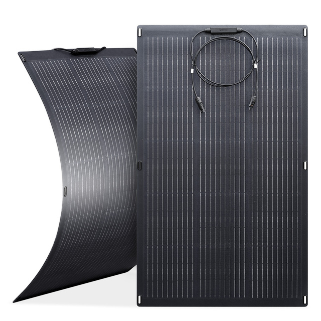 100W Portable Solar Panel Semi-Flexible for Marine RV Cabin Van Car  22%-25% High Efficient  Customized 100w 200w Solar Panel