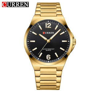 Montre à quartz CURREN 8493 pour homme, avec aiguilles lumineuses, calendrier, style business, montre-bracelet de luxe en acier inoxydable - Product Image 2