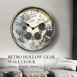 L'<span class=keywords><strong>orologio</strong></span> da <span class=keywords><strong>parete</strong></span> rotante rotante industriale da 45.5cm può eseguire l'<span class=keywords><strong>orologio</strong></span> a <span class=keywords><strong>ingranaggi</strong></span> tridimensionale vuoto con <span class=keywords><strong>orologio</strong></span> retrò - Product Image 1